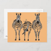 ZEBRA HUMOR BRIEFKAART (Voorkant / Achterkant)