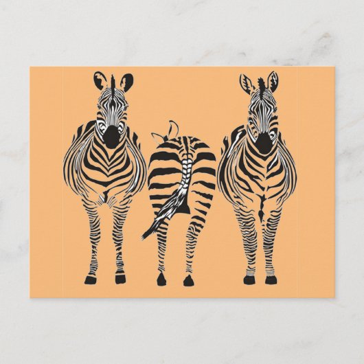 ZEBRA HUMOR BRIEFKAART (Voorkant)