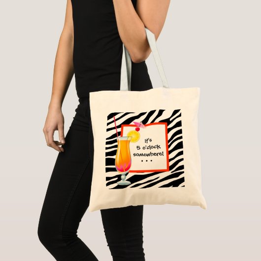 Zebra Il est 5 heures quelque part cocktail Sac de (Devant (produit))