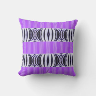 Zebra Illusion - Modern Abstrakt Purple Lilac Kussen