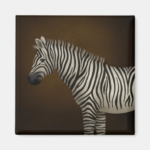 Zebra Illustratie exotische wilde dieren Magneet
