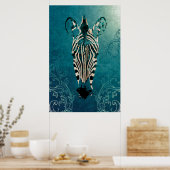 Zebra illustratie poster (Keuken)