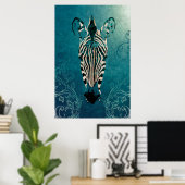 Zebra illustratie poster (Thuiskantoor)