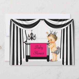 Zebra Imprimer Baby shower Invitation