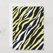 Zebra Imprimer Baby shower Invitation - Jaune (Dos)