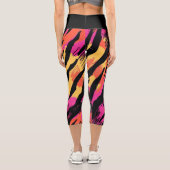 Zebra imprimer couleurs vives leggings pour elle (Verso)