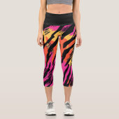 Zebra imprimer couleurs vives leggings pour elle (Recto)