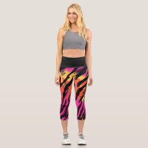 Zebra imprimer couleurs vives leggings pour elle