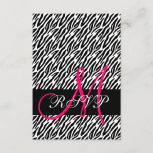 Zebra Imprimer mariage RSVP pour Invitations Carré