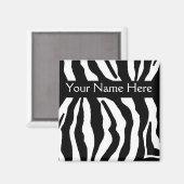 Zebra Imprimer Nom personnalisé Magnet (Recto/Verso)
