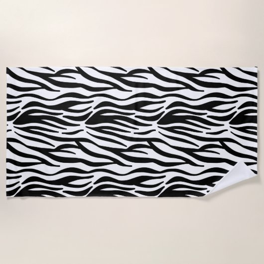 zebra imprimer serviette de plage (Devant)