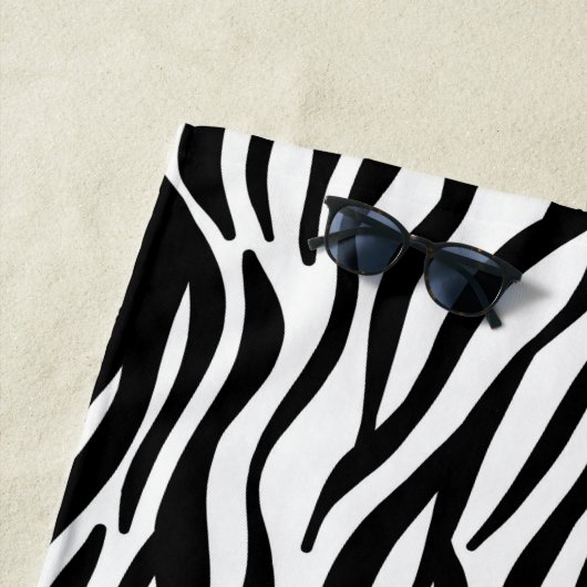 zebra imprimer serviette de plage (En situation)