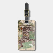 Zebra in Afrika Bagagelabel (Voorkant verticaal)