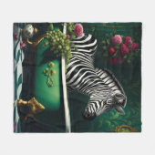Zebra in een bad fleece deken (Voorkant (Horizontaal))