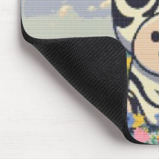 Zebra in een bloempatch! muismat (Hoek)