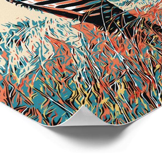 Zebra in het Nationaal Park Amboseli, Kenia Poster (Hoek)