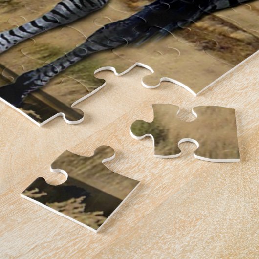 Zebra in Kenia. Legpuzzel (Zijkant)