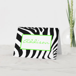Zebra in Limoen Notitiekaartje