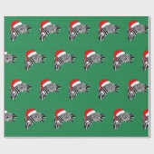 Zebra in Santa hat Cadeaupapier (Vlak)