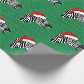 Zebra in Santa hat Cadeaupapier (Hoek)