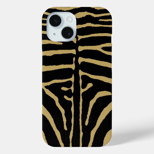 Zebra in zwart en goud Case-Mate iPhone case (Achterkant)