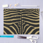 Zebra in zwart en goud tissuepapier (Craft)