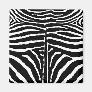 Zebra in zwart en wit magneet