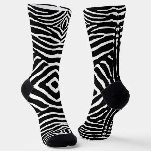 Zebra in zwart en wit sokken