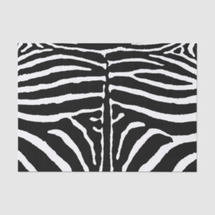 Zebra in zwart en wit tissuepapier