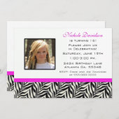 Zebra : Invitations Fête De L'Année (Devant / Derrière)