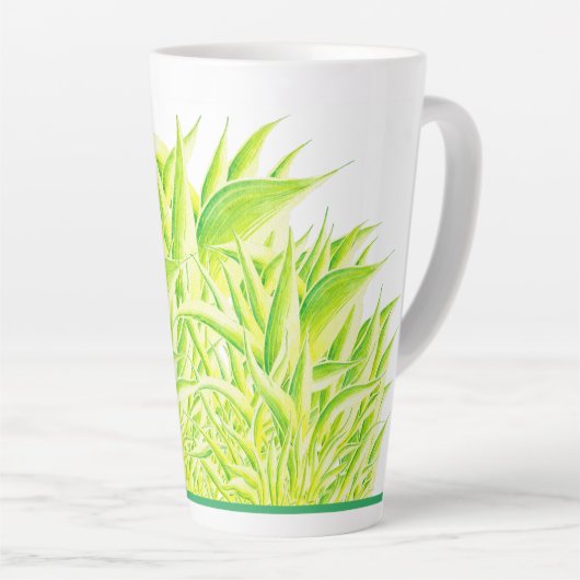 Zebra Iris sur une grosse tasse en latte (Angle droit)