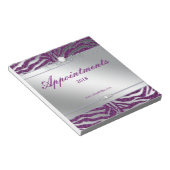 Zebra Jewelry Sparkle Bloc-notes violet Argent (Incliné)