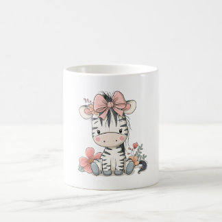Zebra Kalfsje zittend met lint Koffiemok