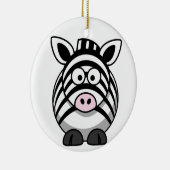 Zebra kerstversiering keramisch ornament (Rechts)