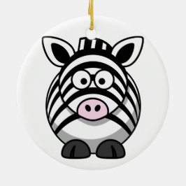 Zebra kerstversiering keramisch ornament