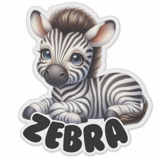 ZEBRA - KINDERDAGVERBLIJF STICKER (Voorkant)