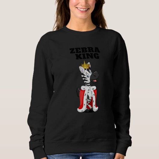 Zebra King Boys Zebra Mannen Zebra Trui (Voorkant)