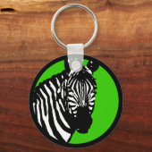 zebra. kleur aanpasbare cirkel. sleutelhanger (Voorkant)