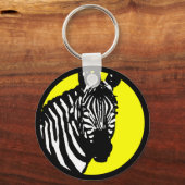zebra. kleur aanpasbare cirkel. sleutelhanger (Voorkant)