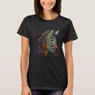 Zebra Kleurrijk  Dier Dierenpark Dier T-shirt
