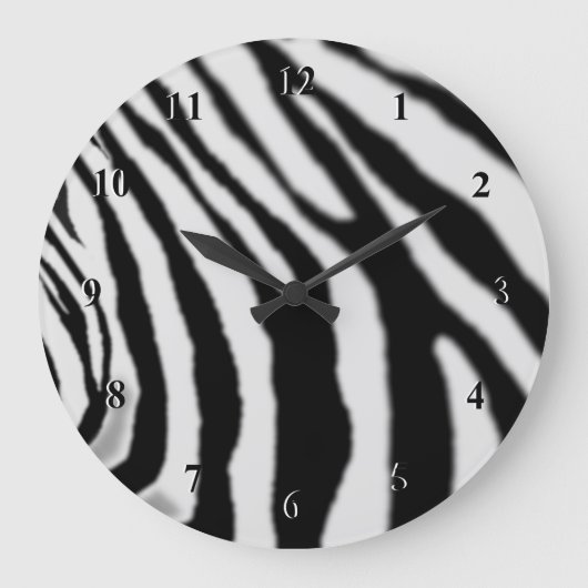 Zebra Klok Zwart-wit Zebra Stripes Design (Voorkant)