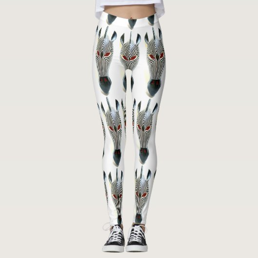 zebra-kop leggings (Voorkant)