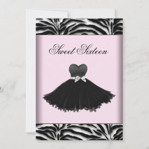 Zebra Kroonluchter Roze Zebra Sweet Sixteen Verjaa Kaart