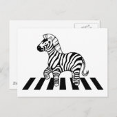 Zebra kruising briefkaart (Voorkant / Achterkant)