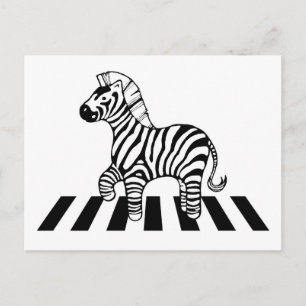 Zebra kruising briefkaart