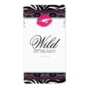 Zebra Lace Makeup Lips Wine Wild at Heart Etiket