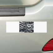 zebra landschap bumpersticker (Op auto)
