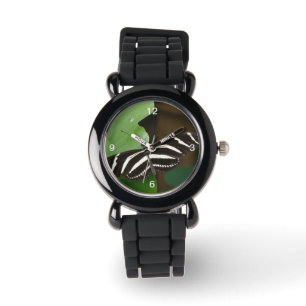  Zebra langwerpige vlinder Glitter Watch Horloge