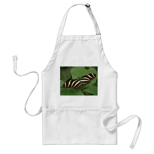 Zebra langwerpvlinder standaard schort (Voorkant)