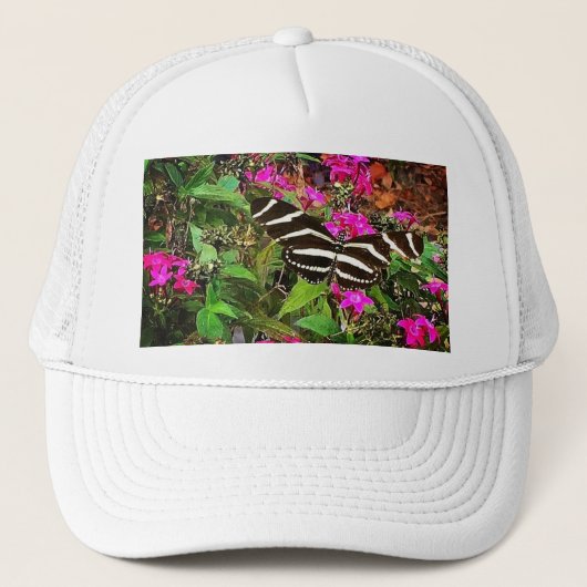 Zebra langwerpvlinder trucker pet (Voorkant)